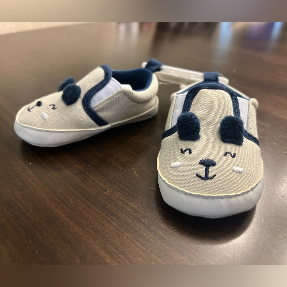 Pickle & Dot 9-12M Baby Walker Shoes - Cream and Navy - Picture 7 of 7